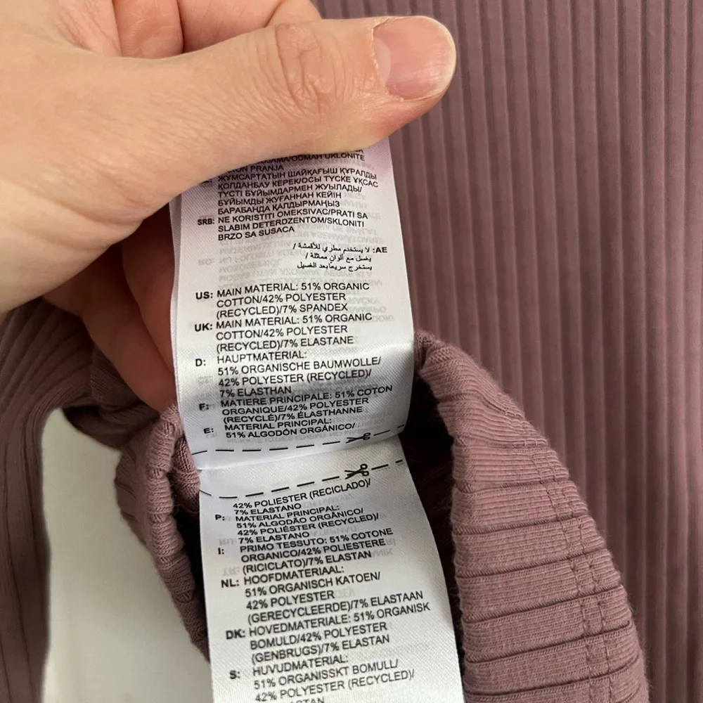 adidas Women's Studio Lounge Ribbed Cropped Long-Sleeve - Picture 6 of 7